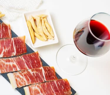 Delicious pincho with Jamón Ibérico 100% de Bellota