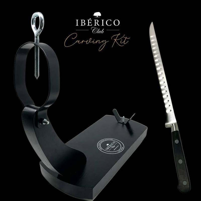 Ibérico Club Carving Kit — jamonero stand and knife